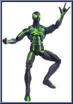 green and black spiderman toy