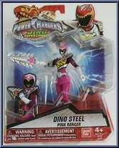 Dino Super Charge Steel Pink Ranger MMPR Power Rangers Figure MOSC Bandai 2015 for sale online