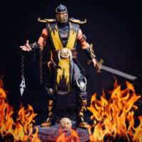 McFarlane Toys Mortal Kombat Scorpion Shadow Skin RAR  Actionfigur 