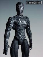 black spiderman figures