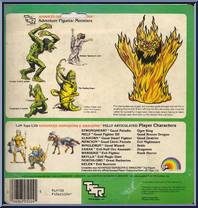Fire Elemental (Magic) & Crystal Ball Treasure from Advanced Dungeons & Dragons - PVC Figures manufactured by LJN [Package]