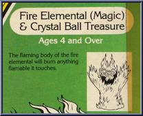 Fire Elemental (Magic) & Crystal Ball Treasure from Advanced Dungeons & Dragons - PVC Figures manufactured by LJN [Package]