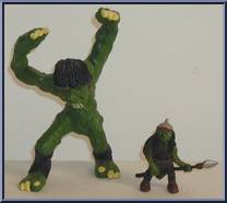 Terrible Troll & Goblin  from Advanced Dungeons & Dragons - PVC Figures manufactured by LJN [Loose]