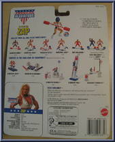 Gladiator Zap from American Gladiators - Basic Series manufactured by Mattel [Back]