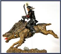 Morannon Orc on Warg #1 from Armies of Middle Earth - Warriors and Battle Beasts - Wave 5 manufactured by Play Along [Loose]