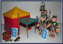 Roman Tent and Legionares from Asterix - Basic Series manufactured by Ceji [Loose]