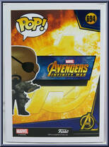 Nick Fury (Snapped) from Avengers - Avengers Infinity War Pop! manufactured by Funko [Back]