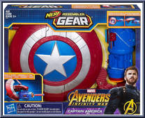 Captain America Nerf Assembler Gear from Avengers - Infinity War - Role Playing manufactured by Hasbro [Front]