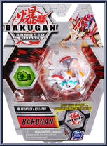 Haos Pyrus Pegatrix x Gillator from Bakugan - Armored Alliance - Core manufactured by Spinmaster [Front]