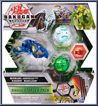 Aquos Aurelus Howlkor x Serpenteze Ultra / Ventus Maxodon / Haos Auxillataur from Bakugan - Armored Alliance - Starter Packs manufactured by Spinmaster [Front]