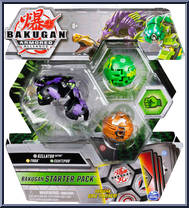 Darkus Gillator Ultra / Aurelus Trox / Ventus Centipod from Bakugan - Armored Alliance - Starter Packs manufactured by Spinmaster [Front]