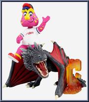 Cleveland Indians Slider (Game Of Thrones Mascot On Fire Dragon) from Baseball - Player Bobbles manufactured by Foco [Loose]