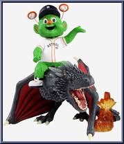 Houston Astros Orbit (Game Of Thrones Mascot On Fire Dragon) from Baseball - Player Bobbles manufactured by Foco [Loose]