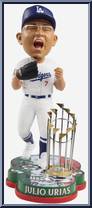 Julio Urias (Los Angeles Dodgers) (2020 World Series Champions Sugar Skull) from Baseball - Player Bobbles manufactured by Foco [Loose]