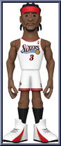 Allen Iverson (Sixers) (White Jersey) from Basketball - Vinyl Gold - 12" Scale manufactured by Funko [Loose]
