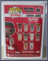 LeBron James from Basketball - Pop! Vinyl Figures manufactured by Funko [Back]