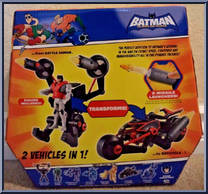 Transforming Batcycle from Batman Brave & The Bold - Vehicles manufactured by Mattel [Back]