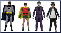 Retro Batman 66 Lunchbox 4-Pack Action Figure