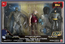 Clayface / Ventriloquist and Scarface / Zipline Batman (Triple Pack) from Batman - EXP Extreme Power - Multi-Packs manufactured by Mattel [Front]