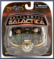 Lieutenant Dualla / Captain Apollo from Battlestar Galactica - Minimates - Wave 1 manufactured by Diamond Select [Front]