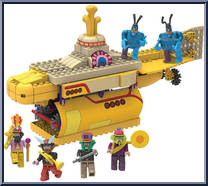 Yellow Submarine from Beatles Yellow Submarine - Vehicles manufactured by K'nex [Loose]