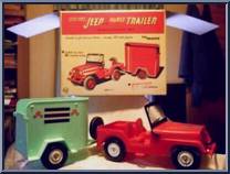 Jeep & Trailer Set from Best of the West - Johnny West - Accessories manufactured by Marx [Loose]