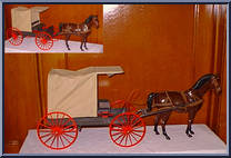 Surrey Wagon & Thunderbolt (Bay) from Best of the West - Johnny West - Accessories manufactured by Marx [Loose]