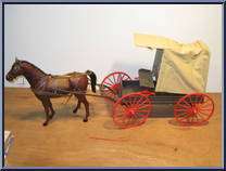 Surrey Wagon & Thunderbolt (Bay) from Best of the West - Johnny West - Accessories manufactured by Marx [Loose]