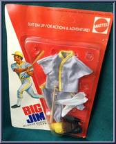 Baseball - Big League (Grey, Yellow) from Big Jim - Big Jim Outfits: Action Sets manufactured by Mattel [Front]