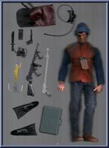 Commando Jeff (Black Hair) from Big Jim - Spy Figures manufactured by Mattel [Loose]