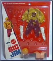 Football (Yellow, Red) from Big Jim - Big Jim Outfits: Action Sets manufactured by Mattel [Front]