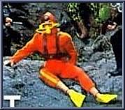 Scuba Diver (Orange) from Big Jim - Big Jim Outfits: Adventure Sets manufactured by Mattel [Loose]