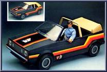 VW Golf Convertible (Blue) from Big Jim - Spy Vehicles manufactured by Mattel [Loose]