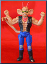 Throttle (Painted) from Biker Mice From Mars - Super Bendables manufactured by Galoob [Loose]