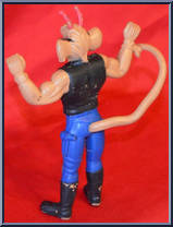 Throttle (Painted) from Biker Mice From Mars - Super Bendables manufactured by Galoob [Loose]