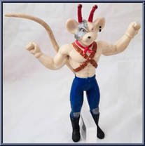 Vinnie (Painted) from Biker Mice From Mars - Super Bendables manufactured by Galoob [Loose]