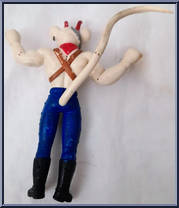 Vinnie (Painted) from Biker Mice From Mars - Super Bendables manufactured by Galoob [Loose]