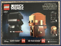 Darth Vader #175 / Obi-Wan Kenobi #174 from BrickHeadz - Star Wars manufactured by Lego [Back]