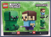 Steve #58 / Creeper #59 from BrickHeadz - Minecraft manufactured by Lego [Back]