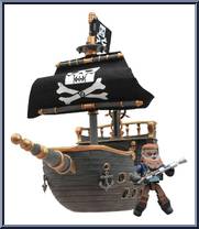 Pirate Ship from Calico Jack's Pirate Raiders - Minimates - Vehicles manufactured by Diamond Select [Loose]