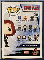 Black Widow from Captain America - Captain America Civil War Pop! manufactured by Funko [Back]
