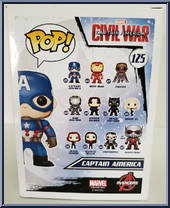 Captain America from Captain America - Captain America Civil War Pop! manufactured by Funko [Back]