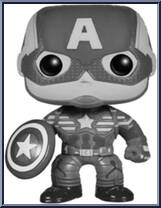 Captain America (Black / White) from Captain America - Captain America Winter Soldier Pop! manufactured by Funko [Loose]