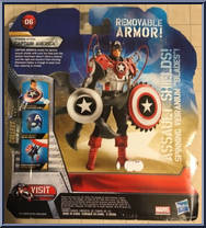 Captain America (Spinning Attack) from Captain America - The First Avenger - Deluxe Figures manufactured by Hasbro [Back]