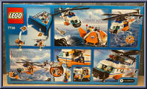 Coast Guard Helicopter & Life Raft from City - Box Sets manufactured by Lego [Back]