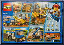 Excavator and Truck from City - Box Sets manufactured by Lego [Back]