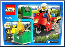 Fire Motorcycle from City - Box Sets manufactured by Lego [Back]