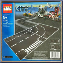 T-Junction & Curved Road Plates from City - Box Sets manufactured by Lego [Front]