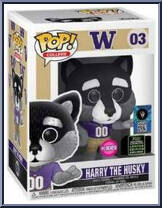 Harry the Husky (University of Washington) (Flocked) from College - Pop! Vinyl Figures manufactured by Funko [Front]