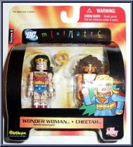 Wonder Woman (Battle Damaged) / Cheetah from DC Minimates - Series 6 manufactured by Diamond Select [Front]